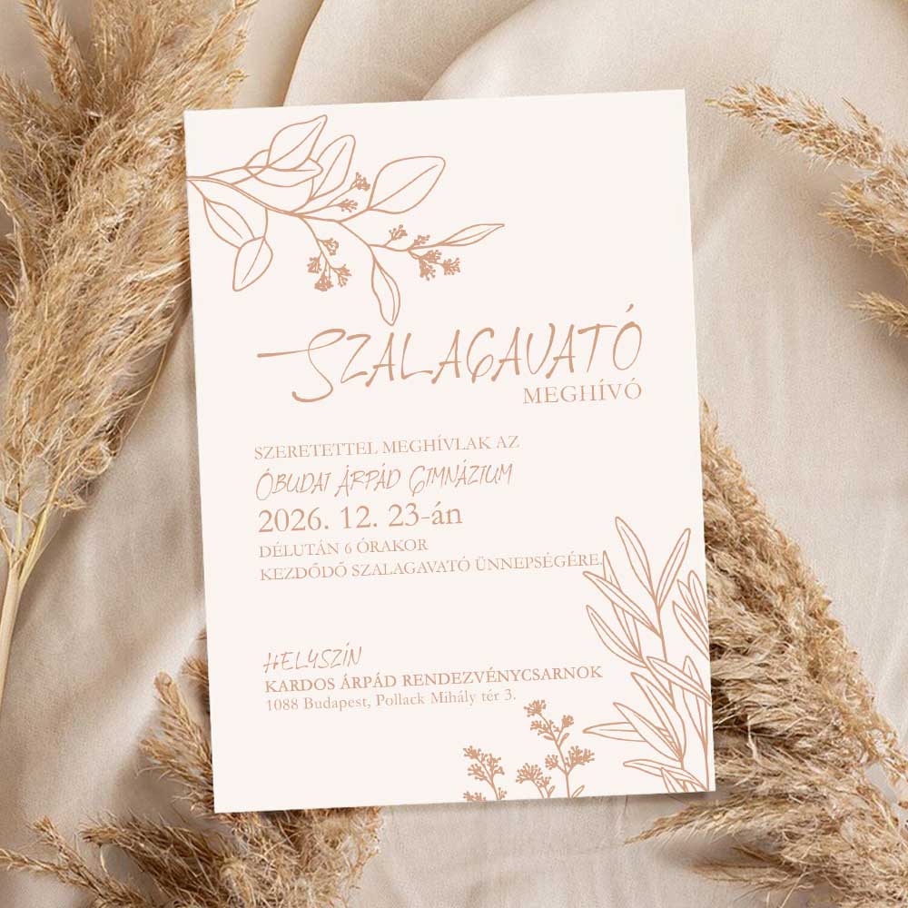 LEVELES SZALAGAVATÓ MEGHÍVÓ