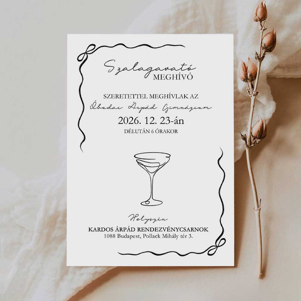 MASNIS SAROKDÍSZES SZALAGAVATÓ MEGHÍVÓ