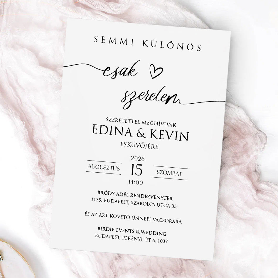 SZÍVES MODERN ESKÜVŐI MEGHÍVÓ