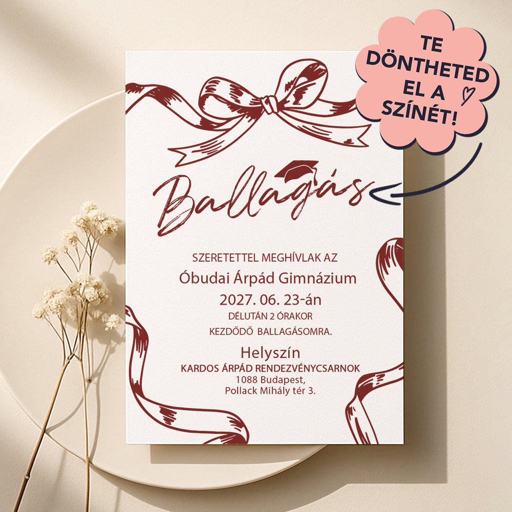 LETISZTULT SZALAGOS BALLAGÁSI MEGHÍVÓ