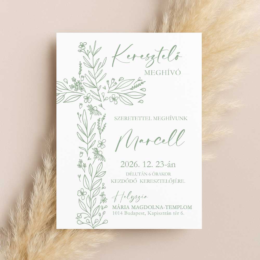 NÖVÉNYES KERESZTES KERESZTELŐ MEGHÍVÓ