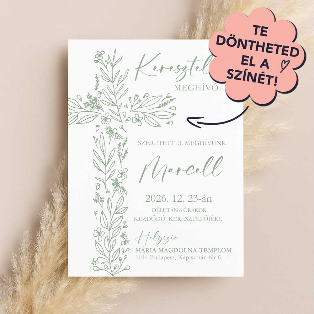 NÖVÉNYES KERESZTES KERESZTELŐ MEGHÍVÓ