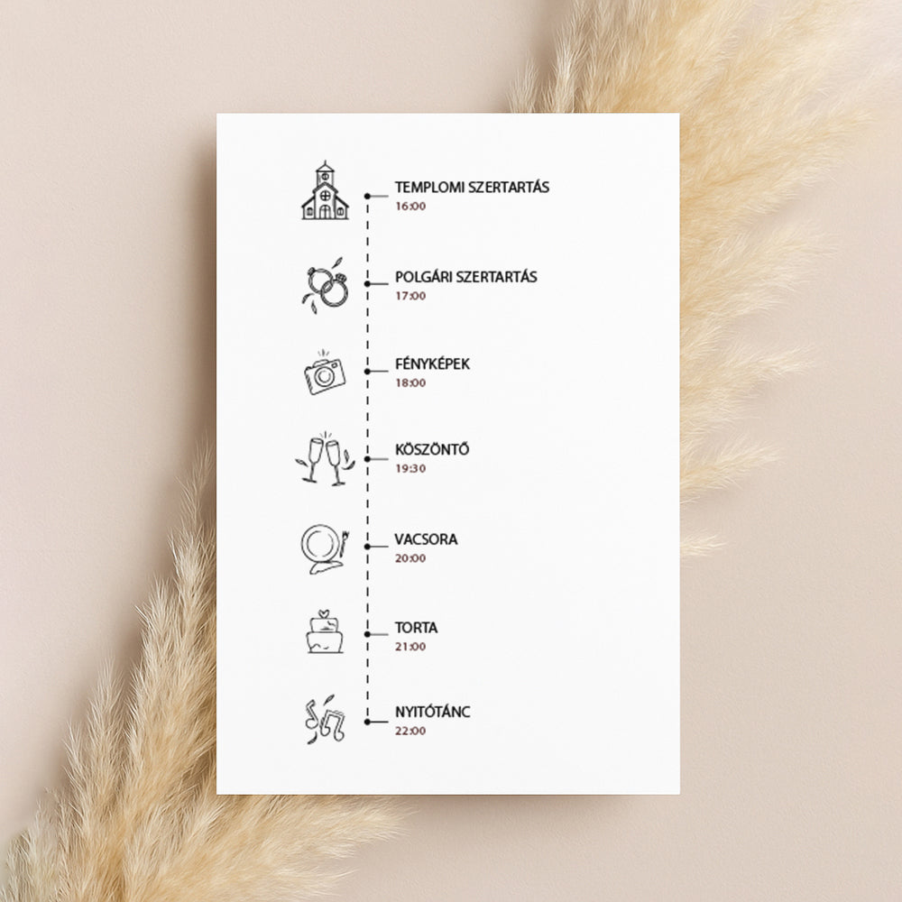 MODERN SZALAGOS ESKÜVŐI MEGHÍVÓ